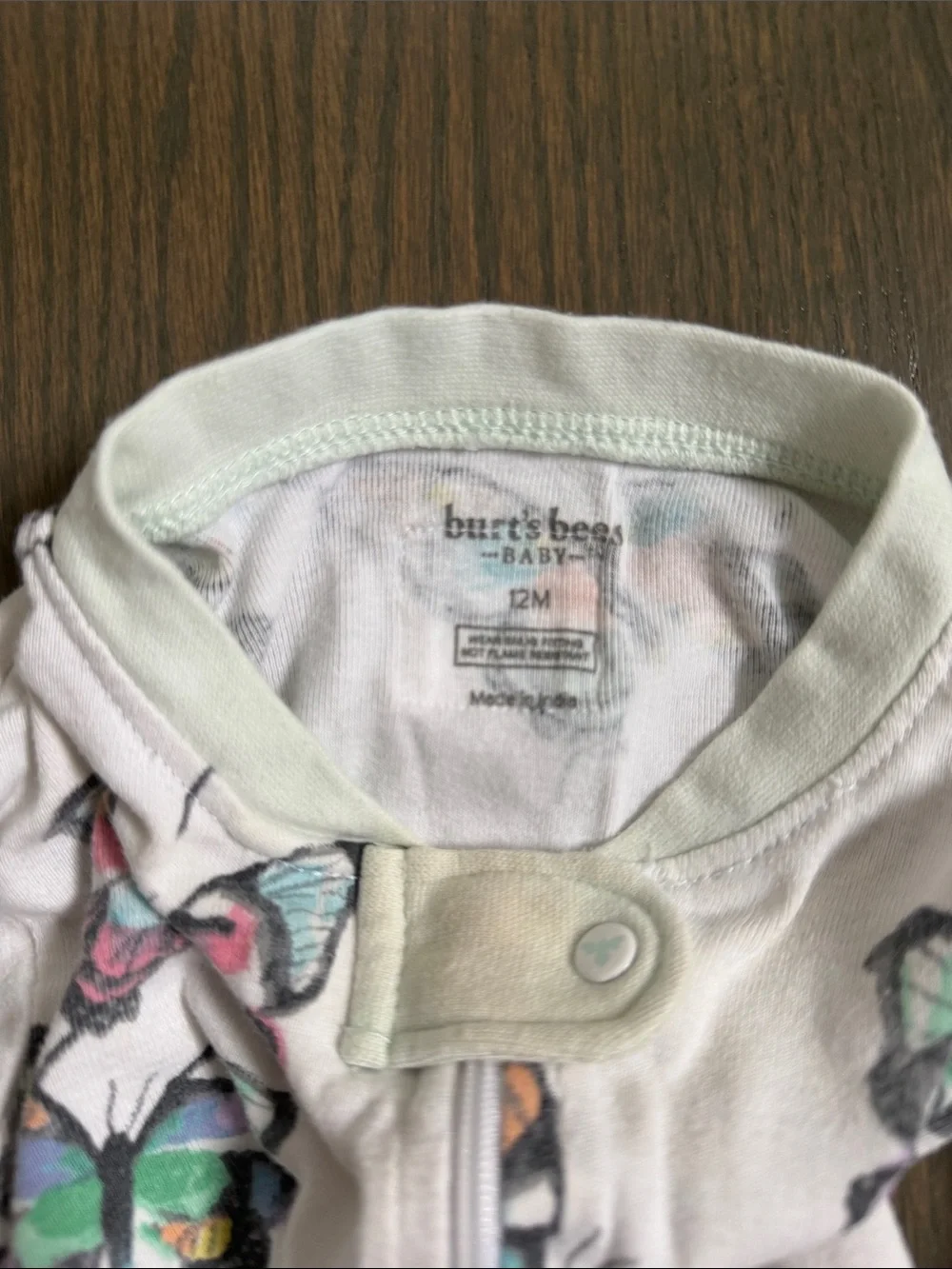 Burt’s Bees Baby Butterfly Footed Sleeper – 12M